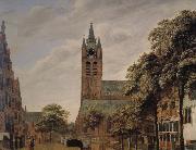 Jan van der Heyden Scenic old church oil on canvas